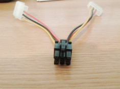 Cablu adaptor conector de la Molex la 6 pini PCI-Exp sau AGP ptr alimentare placa video, nou, la tipla, PCI Express, livrare sector 2 - PE STOC foto
