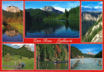Carte Postala HG018 Lacul Rosu si Cheile Bicazului foto