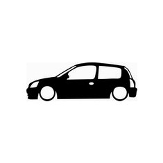 STICKER - Silueta Renault Clio MK2 3d / COD - SILUETE_024 / ORICE CULOARE / ORICE STICKER LA COMANDA