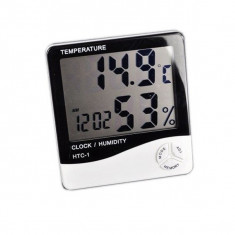 termometru aparat de masura a umiditatii ecran LCD senzor de umiditate termometru ceas higrometru ceas cu termometrU. MOTTO:CALITATE NU CANTITATE! foto