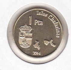 bnk mnd Chafarinas Island 1 peseta 2014 unc , fauna