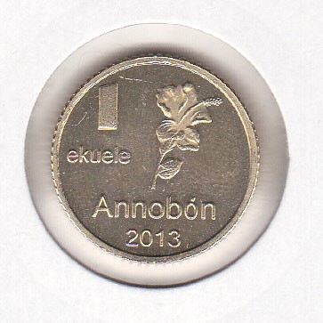 bnk mnd Annobon Island 1 ekuele 2013 unc , fauna