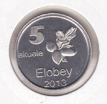 bnk mnd Elobey Island 5 ekuele 2013 unc , fauna