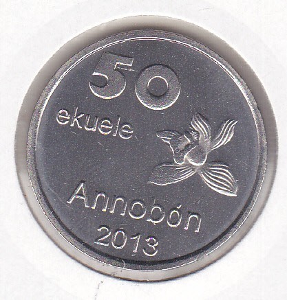 bnk mnd Annobon Island 50 ekuele 2013 unc , fauna