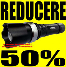 PRET BOMBA! Lanterna SWAT cu LED CREE Q5 + Incarcator + Acumulator foto