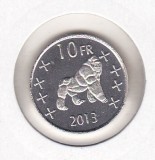 Bnk mnd Katanga 10 franci 2013 unc , fauna, Africa