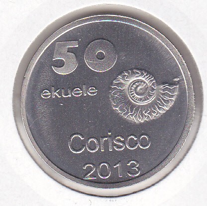 bnk mnd Corisco Island 50 ekuele 2013 unc