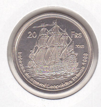 bnk mnd Tromelin Islands 20 franci 2013 , unc , corabie