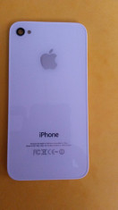 Capac/Carcasa Apple Iphone 4 + Folie Ecran Alb sau Negru foto