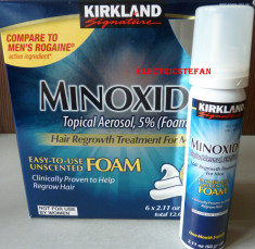 SPUMA Minoxidil 5% Kirkland impotriva caderii parului - Tratament 1 LUNA - Import SUA foto