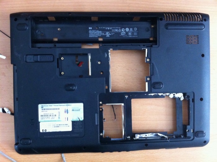 carcasa inferioara bottomcase Hp Dv2000, Dv2700, special edition