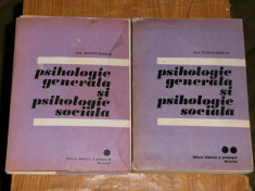 ANA TUCICOV - BOGDAN - psihologie generala si psihologie sociala (2 volume / 1973) foto