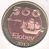 bnk mnd Elobey Island 500 ekuele 2013 unc , fauna , bimetal