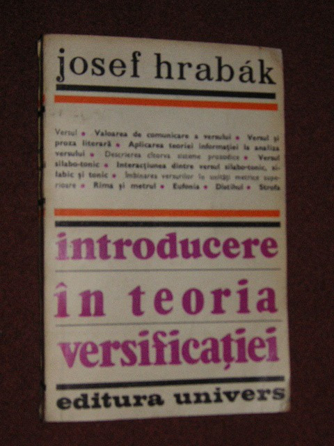 Introducere Inteoria Versificatiei - Josef Hrabak