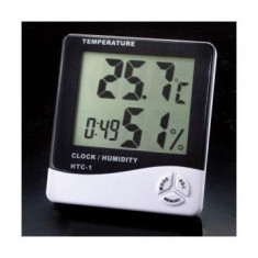 Ceas cu termometru si higrometru digital LCD Ceas digital termometru aparat masura umiditate senzor de umiditate termometru alarma. LIVRARE IMEDIATA! foto