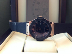 HUB CLASSIC FUSION SLIM GOLD &amp;amp;amp;amp; BEZEL BLACK, ETA 2836 SWISS MACHINE, 1:1 CU ORIGINALUL !!! foto