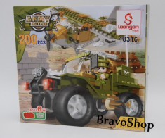 Jucarie constructiva pentru copii cu 200 piese - SET ARMATA - joc compatibil lego foto