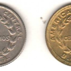 SV * Costa Rica (America Centrala) lot 2 x 5 CENTIMOS 1973 XF+ (exceptand muchia revers) si 1979 (a)UNC