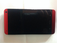 Super Oferta !!! HTC One Red M7 ca NOU !!! Folie si husa din secunda -1 !!!! Liber de retea, Garantie Internationala valabila pana in decembrie 2015 foto