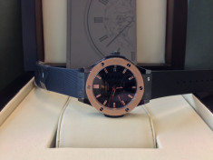 HUB CLASSIC FUSION SLIM for LADY BLACK &amp;amp;amp; GOLD, CERAMIC CASE, ETA 2836 SWISS MACHINE, 1:1 CU ORIGINALUL !!! foto