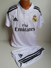 Echipamente sportive copii REAL MADRID - RONALDO 2015 calitate garatata ocazie compleu set tricou + sort foto