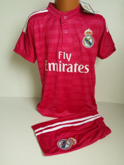 Echipamente sportive copii REAL MADRID - RONALDO 2015 calitate garatata ocazie compleu set tricou + sort foto