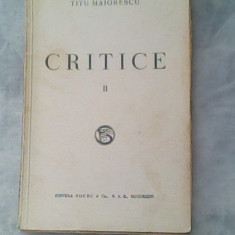 Critice II-Titu Maiorescu