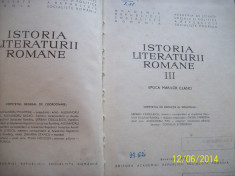 ISTORIA LITERATURII ROMANE III 1973 foto