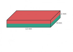 12x08x02 N50 magnet neodim puternic - experimente foto