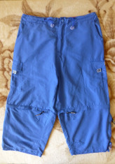 Pantaloni 3 sferturi / scurti detasabili Quinro, stil hip hop; marime XXL: 86-108 cm talie elastica, 62.5 cm lungime; impecabili, ca noi foto
