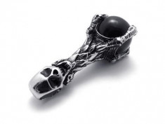 Pandantiv inox Skull *GRATIS snur piele+lantisor inox foto