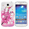 HUSA CARCASA SAMSUNG GALAXY S4 MINI I9190---MODEL FLORAL FLORI CHINEZESTI cu PIETRICELE