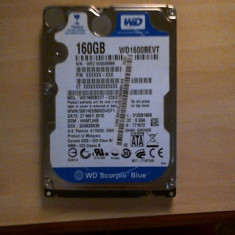 HDD, Western Digital (WD) Scorpio Blue, 160 GB, second-hand, stare foarte buna