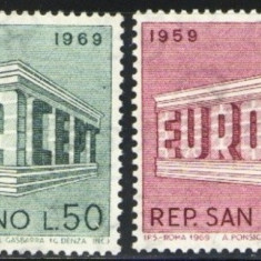 SAN MARINO 1969 - EUROPA CEPT, serie nestampilata, DB29