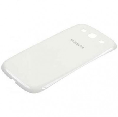 Carcasa capac spate baterie acumulator Samsung I9300 Galaxy S III S3 Alb White Originala Noua Sigilata foto