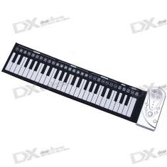 PIAN/ORGA FLEXIBILA PORTABILA CU 49 clape-Portable Roll-up 49-Key Soft Keyboard Piano foto
