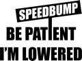 STICKER - Speedbump - Be patient I&amp;#039;m lowered / COD - LOW_042 / ORICE CULOARE / ORICE STICKER LA COMANDA foto