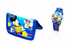 Set ceas de mana si portofel Mickey Mouse foto