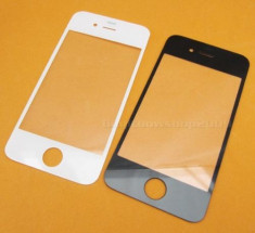 Sticla Display Fata IPHONE 4 4S ALB + folie protectie ecran + expediere gratuita foto