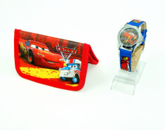 Set ceas de mana si portofel Cars - Fulger McQueen foto