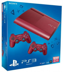Consola PlayStation 3 Ultra Slim 500 GB Red + 2 controllere foto