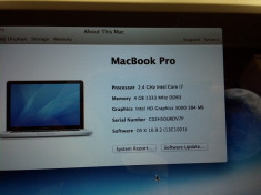 MacBook PRO 15&amp;quot; (i7, SSD+HDD) + husa+CD.rom extern (Windows instalat) foto