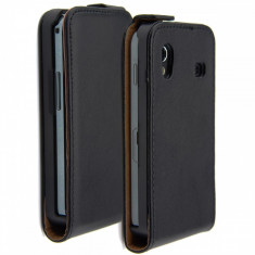 Husa Samsung Galaxy Ace S5830 Flip Case Slim Inchidere Magnetica Black foto