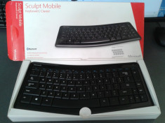 Tastatura fara fir MICROSOFT Sculpt Mobile, Bluetooth, neagra foto