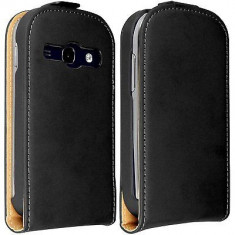Husa Samsung Galaxy Fame S6810 Flip Case Slim Inchidere Magnetica Black foto