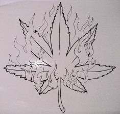 Sticker - Autocolant - Abtibild - Marijuana 2 foto