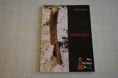 Addenda - Grigore Soitu - Editura Dacia - 2002 foto