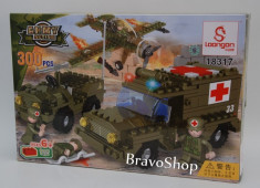 Jucarie constructiva cu 300 piese - SET ARMATA - joc compatibil lego foto