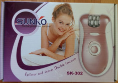 Epilator si aparat de ras cu acumulator Sunko 302 foto