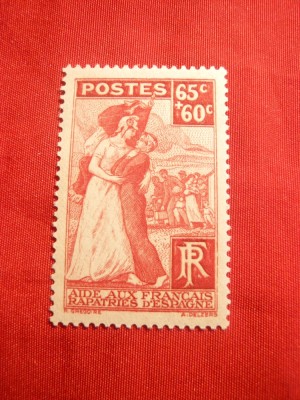 Serie -Comitet de asistenta pt. francezi repatriati ,Franta 1938, 1 val. foto